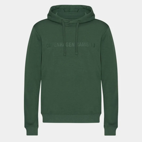 Grøn bambus hoodie med logo*Copenhagen Bamboo Online