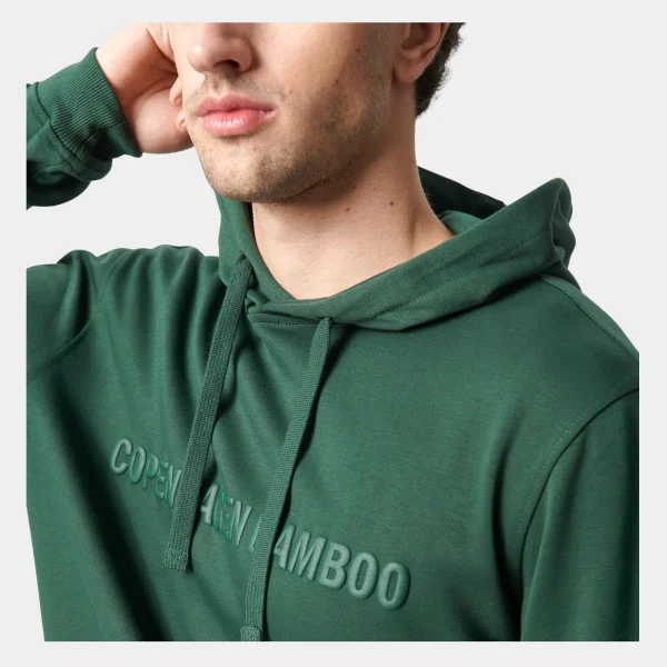 Grøn bambus hoodie med logo*Copenhagen Bamboo Online