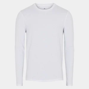 Hvid bambus langærmet crew neck T-shirt*JBS of Denmark Best Sale