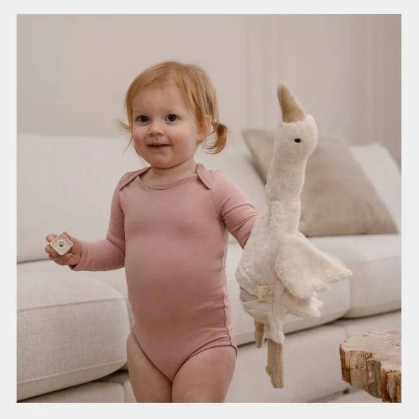 Langærmet bambus body - blå grøn beige - fra*Bamboo Basics Outlet