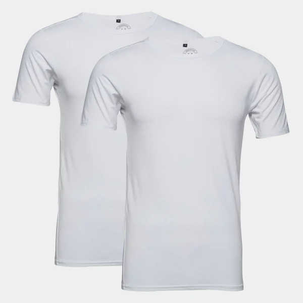 2 pak e slim fit T-shirts i bambusviskose*Lindbergh Outlet