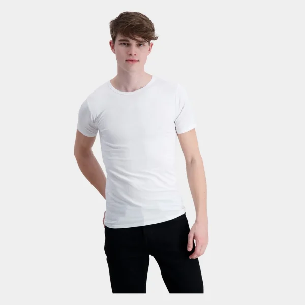 2 pak e slim fit T-shirts i bambusviskose*Lindbergh Outlet