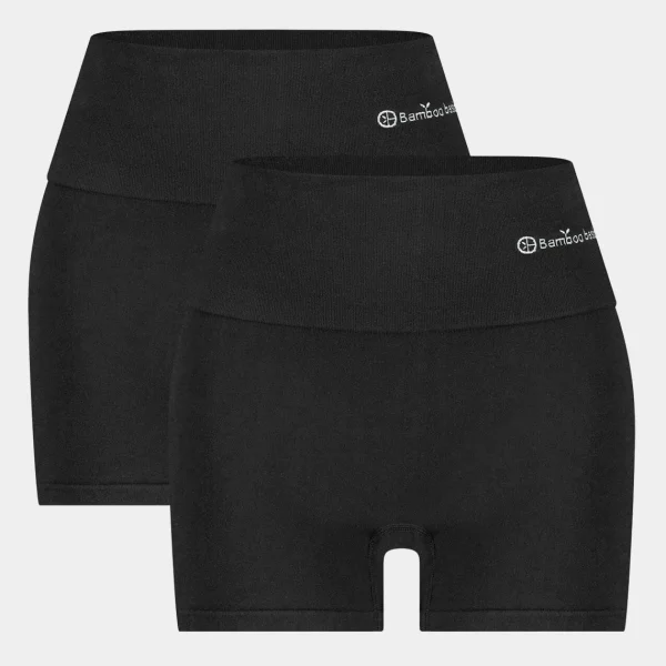 Stella højtaljede, korrigerende bambus hotpants -*Bamboo Basics Outlet