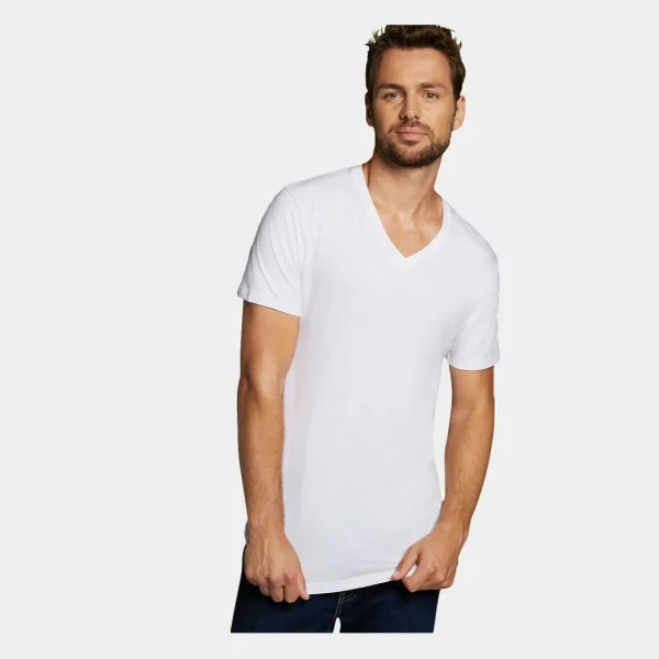 Vinn bambus slim fit T-shirt - Hvid 2 pak*Bamboo Basics Cheap