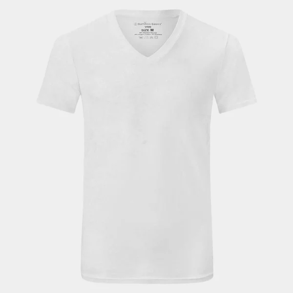 Vinn bambus slim fit T-shirt - Hvid 2 pak*Bamboo Basics Cheap